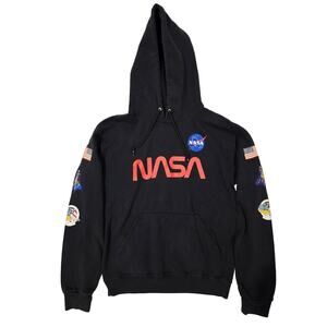 Artist Union NASA Adults Small Black Pullover Hoodie Space Warm Winter Casual